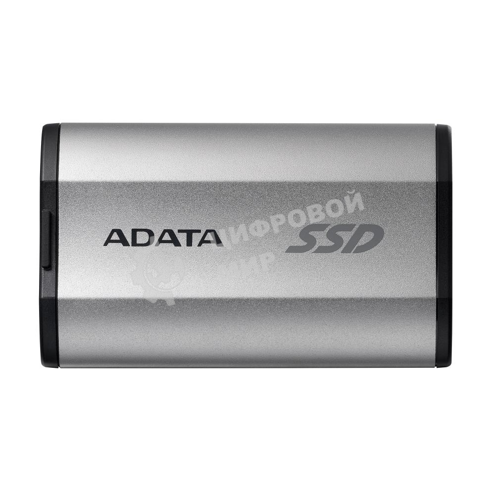 Внешний SSD ADATA SD810, 4Tb, USB 3.2 Gen 2x2 Type-C, R/W 2000/2000, серебристый
