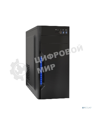 Компьютерный корпус Miditower ExeGate XP-333U Black, ATX, (XP400, Black,120мм), 1*USB/2*USB 3.0, Audio