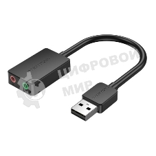 Внешняя звуковая карта Vention USB Черная, шт.