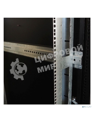 Шкаф серверный напольный 42U (800 1200) двойные перфорированные двери 2 шт., черный