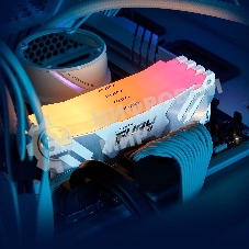 Оперативная память Kingston Fury Renegade, DDR5, 16Gb (1x16Gb), 7600MHz, CL38, DIMM, радиатор, RGB, белый