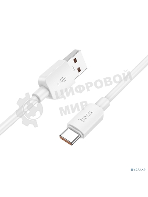 Кабель USB2.0 Hoco AM/Type-C, 6A, X96, 1м, белый, коробка