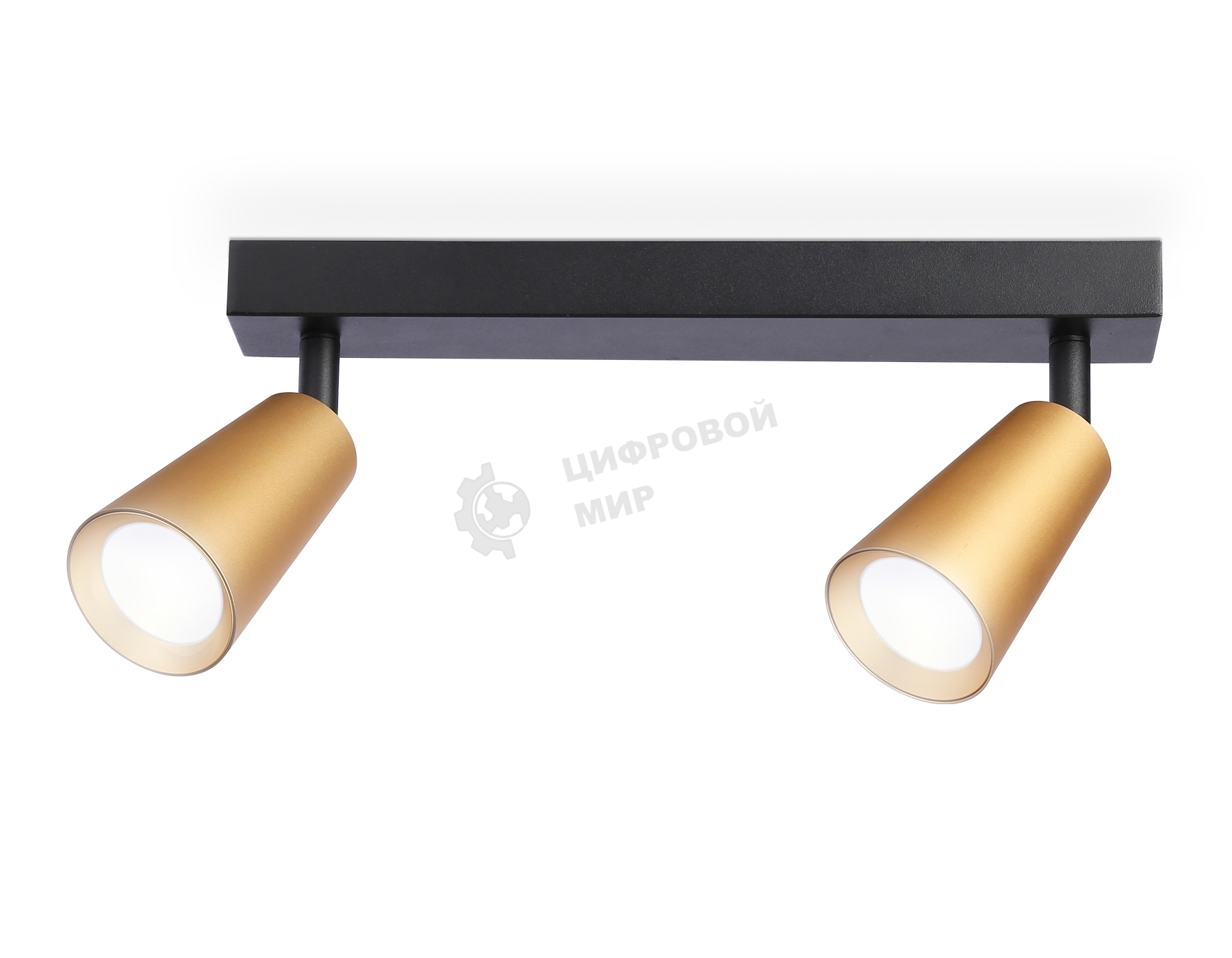 Накладной поворотный спот Ambrella light TA13146/2 BK/GD черный/золото GU10/2 max 12W 295*60*130