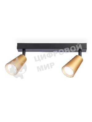 Накладной поворотный спот Ambrella light TA13146/2 BK/GD черный/золото GU10/2 max 12W 295*60*130