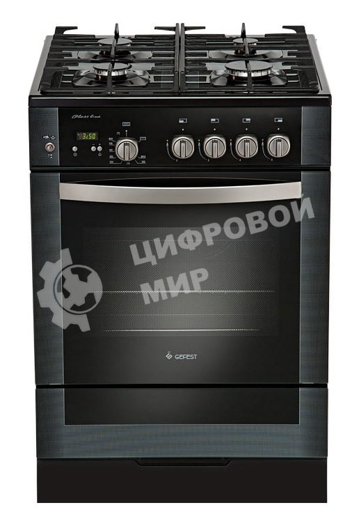 Плита газовая Gefest ПГ 6500-03 0044 черный, конфорок 4 шт, духовка 52 л, 60 см x 85 см x 60 см
