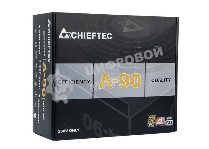 Блок питания Chieftec A-90 GDP-650C RTL, 650Вт, 140мм, модульный, черный