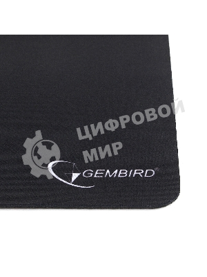 Коврик для мыши Gembird MP-BLACK, черный, размеры 250x200x2мм, полиэстер/резина