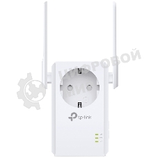 Сетевой адаптер TP-Link SOHO TL-WA860RE 300Mbps Wireless N Wall Plugged Range Extender with AC Passthrough, QCA(Atheros), 2T2R, 2.4GHz, 802.11b/g/n, 1 10/100Mbps LAN port, Range Extender button, Range Extender mode, suppo поставляется без кабеля RJ-45