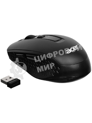 Мышь беспроводная Acer OMR060 черный, 1600 dpi, радиоканал, USB, кнопки - 6