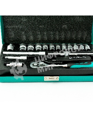 Набор торцевых головок с трещоткой Stels 1/4