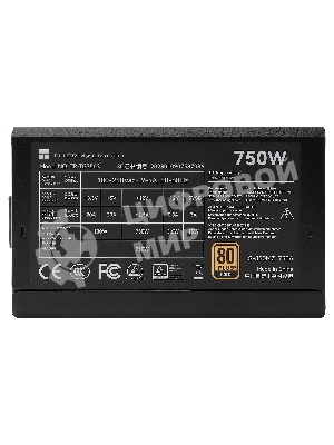 Блок питания Thermalright, 750W 80+ Gold (ATX, 3.0, PCIe 5.0, Non-modular, 1x24(20+4)pin, 1xCPU 8(4+4)pin, 2xPCIe*2 8(6+2)pin, 5xSATA3, 1x12+4pin (12VHPWR PCIe 5.0 12+4pin 600mm), 3xMOLEX4pin, Active, 120x120мм, 150x140x86mm, APFC, black)