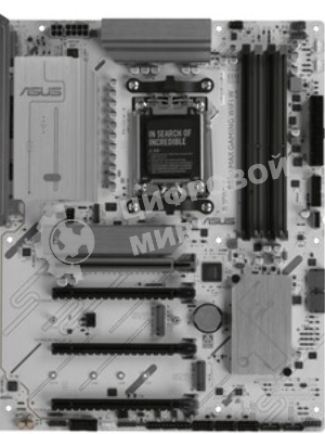 Материнская плата ASUS B850 MAX GAMING WIFI W, AM5, AMD B850, 4xDDR5, 4xSATA, 3xM.2, 1xPCIe 5.0 x16, 1xPCIe 4.0 x4, 2xPCIe 3.0 x1, 1xDisplayPort, 1xHDMI, 1x2.5Gb LAN, Wi-Fi 6E, Bluetooth 5.3, 1xUSB-C 10Gbps, 3xUSB-A 10Gbps, 2xUSB-A 5Gbps, 2xUSB-A 2.0, 3x3.5 мм, 7.1, ATX