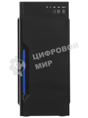 Компьютерный корпус Miditower ExeGate XP-333U Black, ATX, (XP400, Black,120мм), 1*USB/2*USB 3.0, Audio