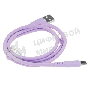 Кабель Defender F207, USB 2.0 (AM) - Type C, 1метр, 2.4А, силиконовая оплетка, красный.