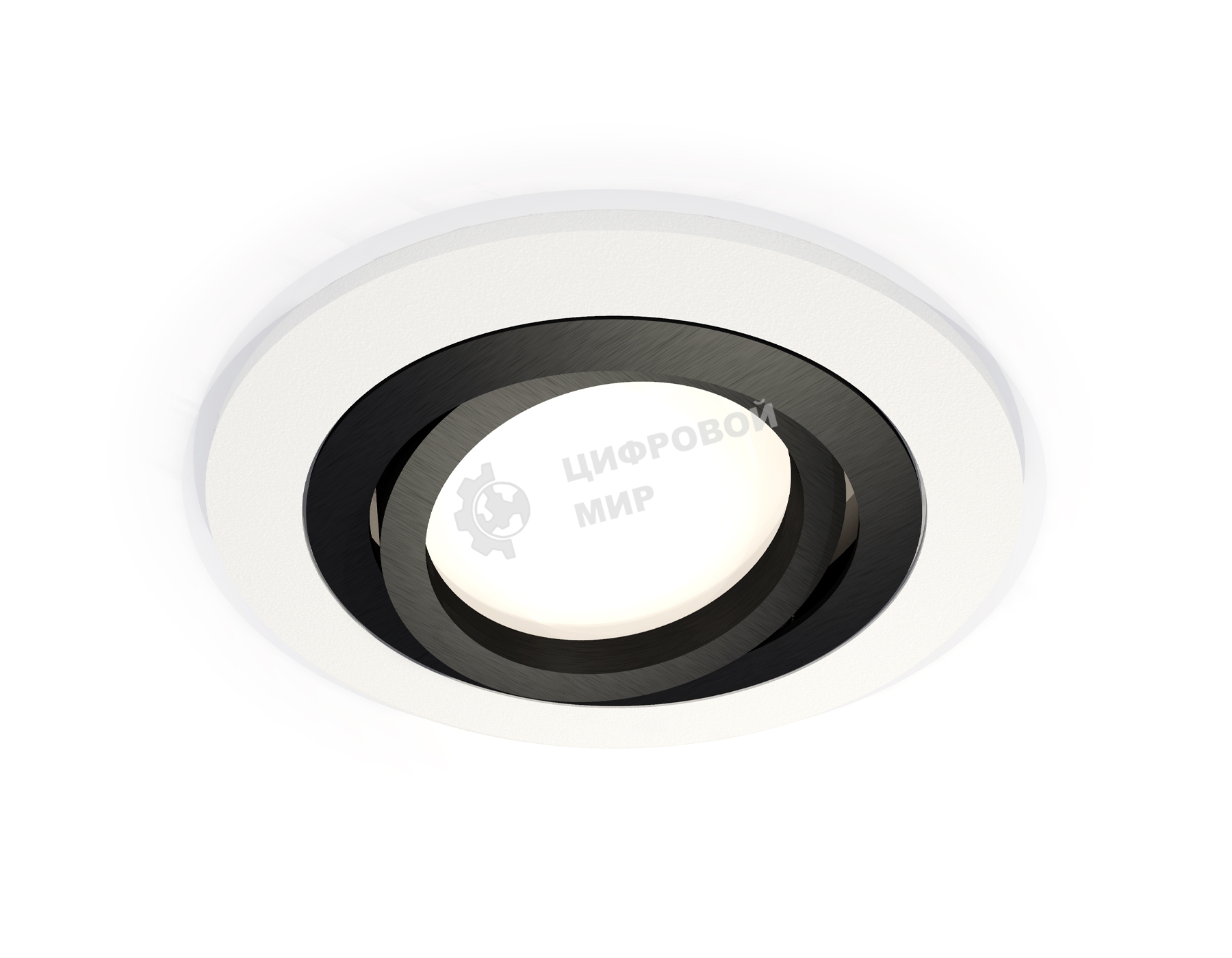 Комплект встраиваемого поворотного светильника Ambrella light XC7621081 SWH/PBK белый песок/черный полированный MR16 GU5.3 (C7621, N7002)