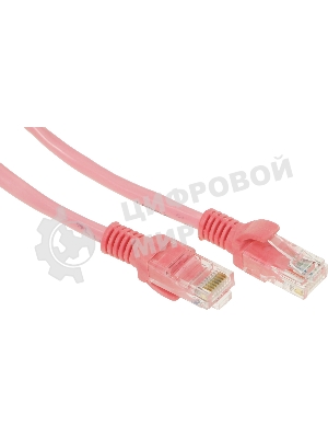 Патч-корд UTP Cablexpert cat.5e, 0.5м, литой, многожильный, розовый