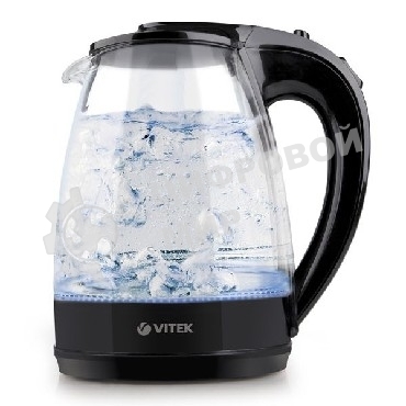 Чайник электрический Vitek VT-1122 TR бесцветное стекло (стекло, 1.7 л, 2200 Вт)