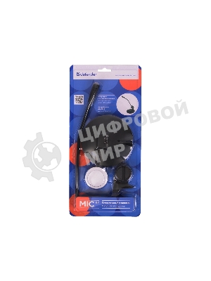Микрофон Defender MIC-117 черный, кабель 1.8 м