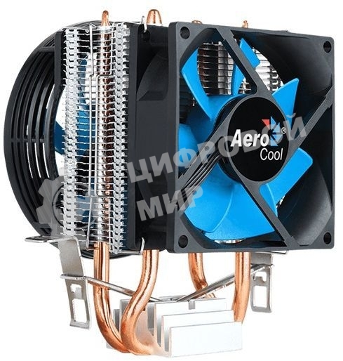 Кулер для процессора AeroCool / Formula Verkho 2 Dual серебристый, 90 мм, алюминий/медь, 2000 об/мин, 25 дБ, 4 pin, 120 Вт, 135 мм