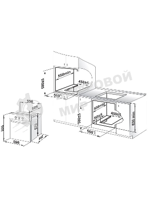 Духовой шкаф Газовый Gefest ДГЭ 621-01 Н3 нержавеющая сталь, встраиваемый