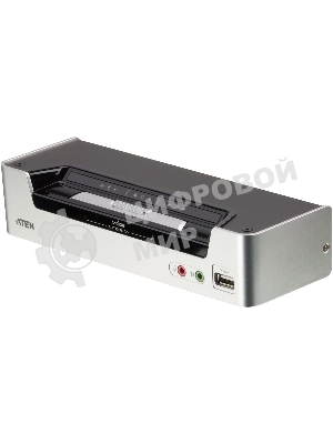 Переключатель, электрон., KVM+Audio+USB 2.0, 1 user USB+HDMI => 2 cpu USB+HDMI, соШнур. USB 2х1.8м., настол., исп.стандарт, без OSD, некаскад.. CUBIQ 2 PORT HDMI KVMP SWITCH W/1.8M