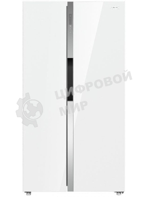 Холодильник Maunfeld MFF177NFW белый глянец двухкамерный 263/170л морозилка сбоку, No Frost, Side by Side