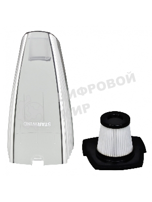 Пылесос вертикальный/ручной Starwind SCH1260 коричневый/белый, питание от сети, 120 Вт, уборка сухая, пылесборник 1.2 л