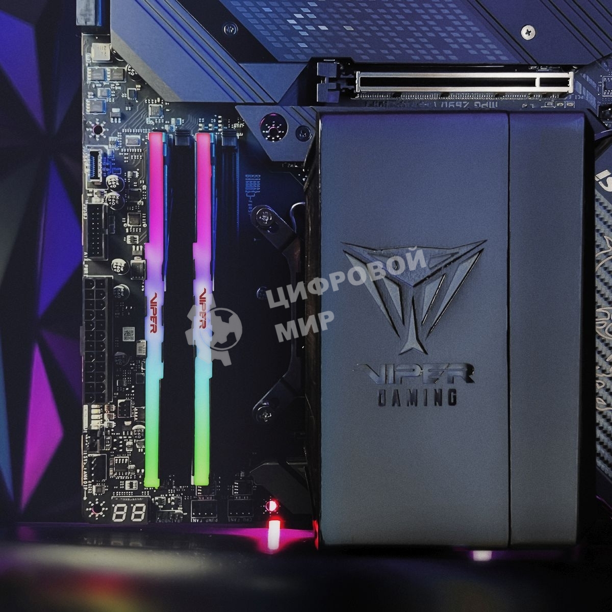 Оперативная память Patriot Viper Venom, DDR5, 32GB (2x16GB), 6800MHz, CL34, DIMM, с радиаторами, RGB, черный