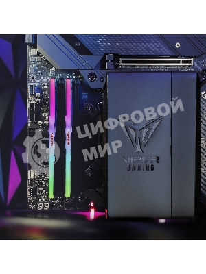 Оперативная память Patriot Viper Venom, DDR5, 32GB (2x16GB), 6800MHz, CL34, DIMM, с радиаторами, RGB, черный