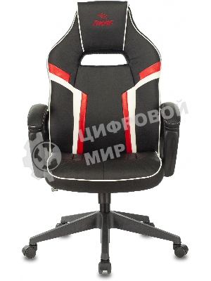 Кресло Zombie Z3 черный/красный, экокожа, 120 кг, механизм качания