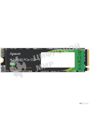 Накопитель SSD Apacer 2Tb, PCIe 3.0 x4, M.2 2280, NVMe v1.3, R/W 2100/1700, 3D NAND