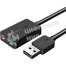 Внешняя звуковая карта Vention USB Черная, шт.
