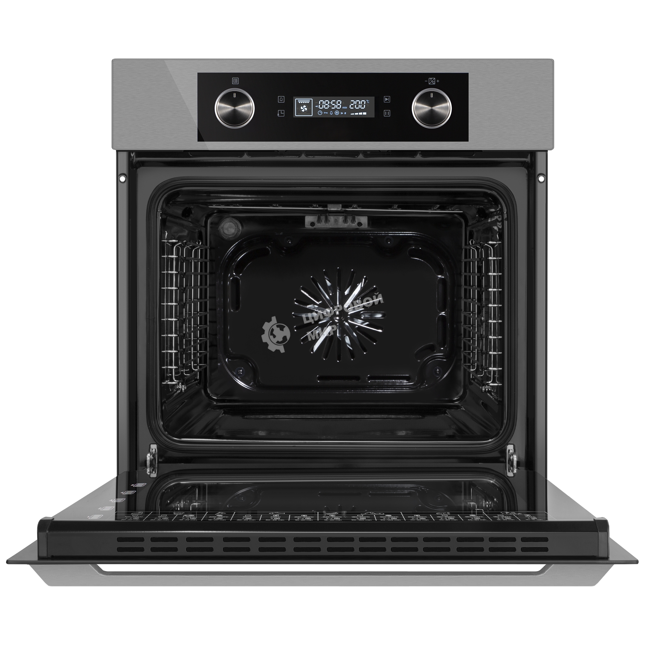 Шкаф духовой электрический Maunfeld AEOH60102S, 60л, дверца с 3 стеклами, нержавеющая сталь