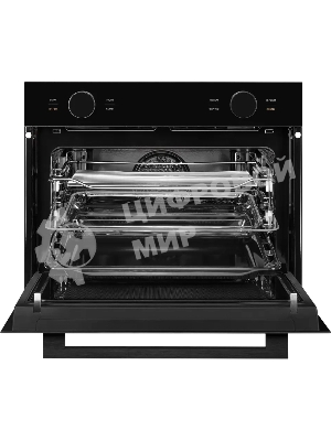 Встраиваемый духовой шкаф Kuppersberg KMW 612 Black с СВЧ, 45 см, 50л, 12 режимов, гидролизная очистка, черный