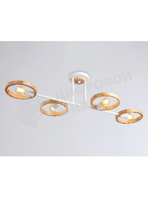 Светильник Ambrella light TR8247/4 WH/LWD белый/светлое дерево E27/4 max 40W 840*360*220