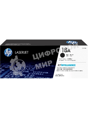 Тонер-картридж HP 18A CF218A черный для HP LJ Pro M104/M132 (1400 стр.)