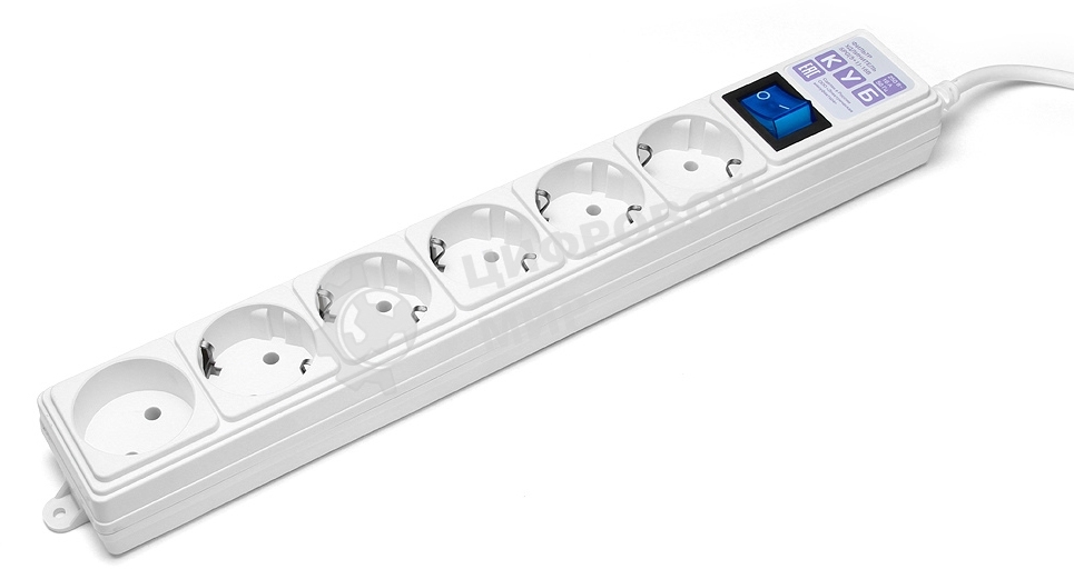 Фильтр-удлинитель PowerCube (SPG(5+1)-16B-3M) 6 розеток, 3м,16А/3,5 кВт, белый