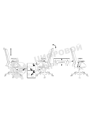 Кресло Бюрократ MC-611N TW-01 38-418 черный, сетка/ткань, 120 кг, механизм качания