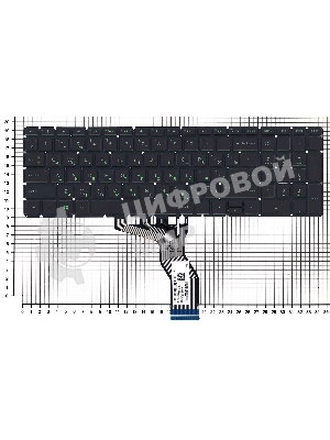 Клавиатура для ноутбука HP Pavilion Power 15-cb000 черная с зеленой подсветкой