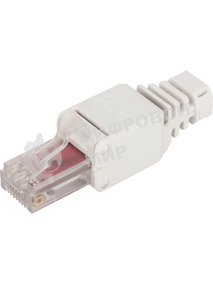 Коннектор LANMASTER LAN-TMP-U6-WH полев.RJ45 Cat.6 UTP бел.