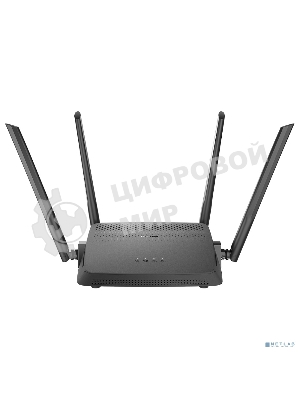 Роутер беспроводной D-Link DIR-825/RU/R7 (DIR-825/RU/R7A) AC1200 10/100/1000BASE-T черный