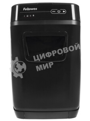Шредер Fellowes AutoMax 150C FS-46801(01/02)* (секр.P-4)/фрагменты 4x38 мм,/150лист./32лтр./Уничт:скрепки, скобы, пл.карты,CD диски