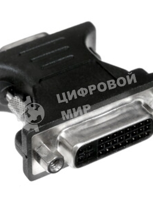 Переходник Cablexpert VGA-DVI, 15M/25F, черный, пакет (A-VGAM-DVIF-01)