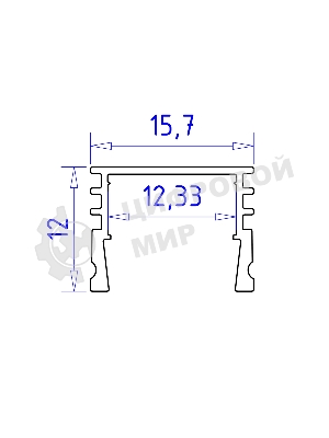 Алюминиевый профиль Ambrella light GP1750WH белый 2000*15.7*12