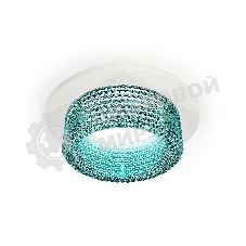 Комплект встраиваемого светильника Ambrella light XC6512043 SWH/BL белый песок/голубой MR16 GU5.3 (C6512, N6153)