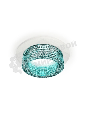 Комплект встраиваемого светильника Ambrella light XC6512043 SWH/BL белый песок/голубой MR16 GU5.3 (C6512, N6153)