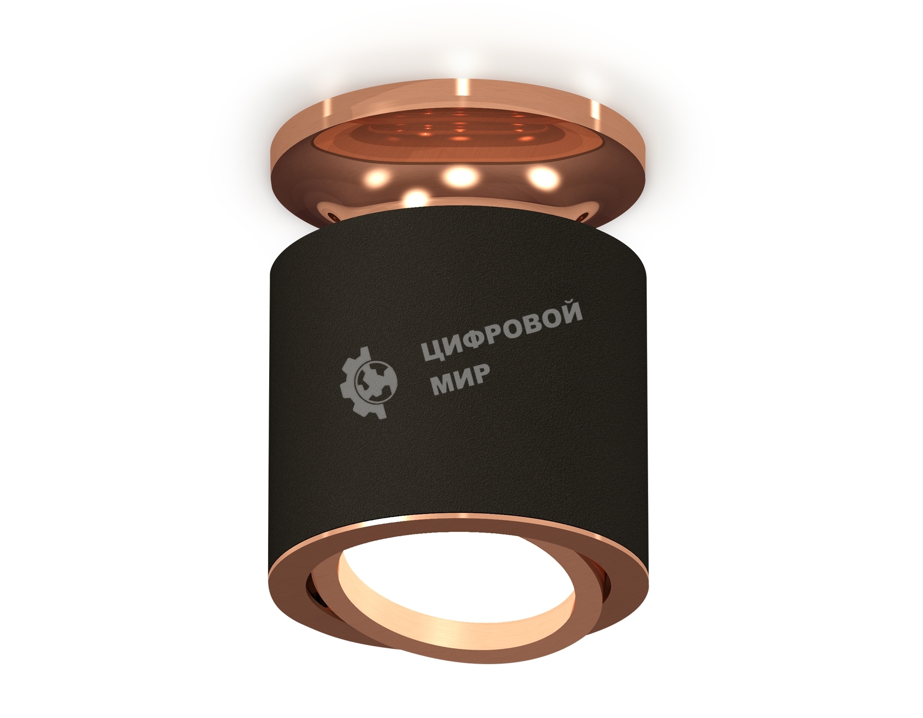 Светильник Ambrella Light XS7402120 SBK/PPG черный песок/золото розовое полированное MR16 GU5.3 (N7930, C7402, N7005)