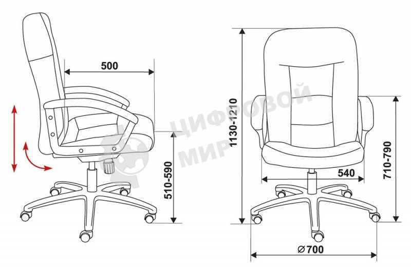 Кресло руководителя Бюрократ T-9908AXSN-Black черный 80-11, ткань, крестовина пластиковая