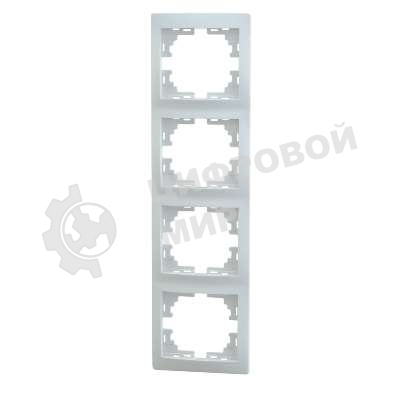 Рамка 4-м Мира верт. белый Lezard 701-0200-154