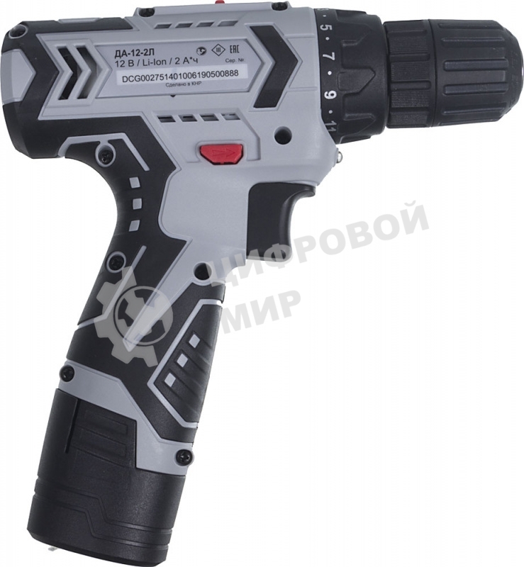 Дрель-шуруповерт аккумуляторная Ресанта ДА-12-2Л 75/14/1, Аккумуляторная, 12В